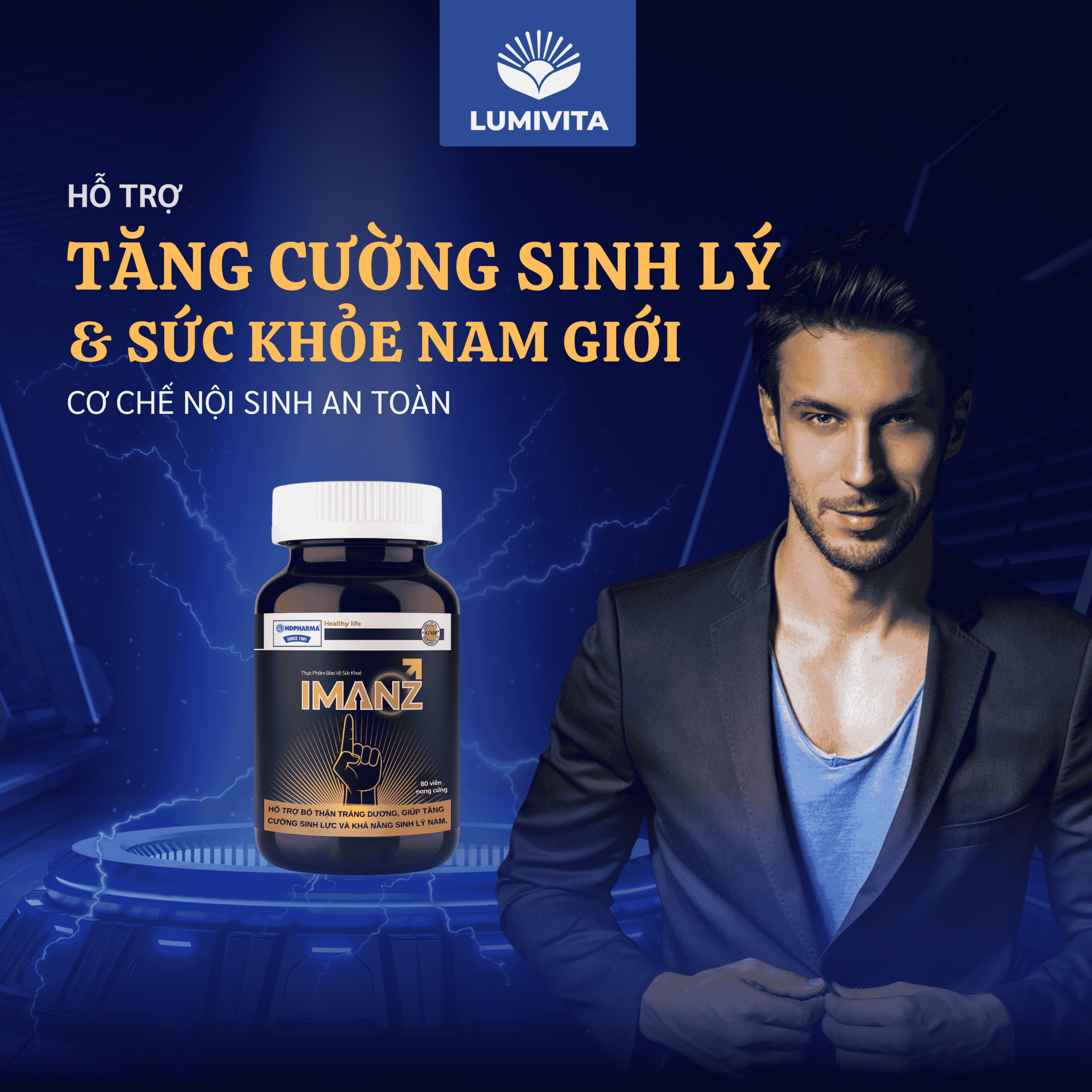 Viên uống Imanz hỗ trợ tăng cường sinh lực phái mạnh (hộp 80 viên) - Ảnh 2